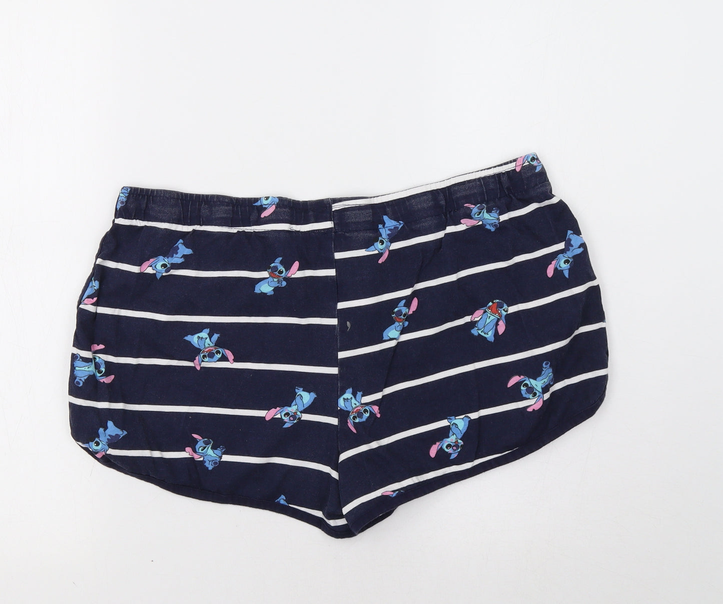 Primark Womens Blue Striped  Sweat Shorts Size L