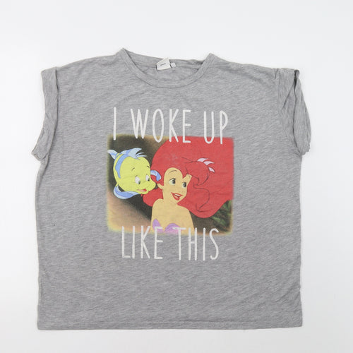 Primark Womens Grey   Basic T-Shirt Size 20  - Little Mermaid