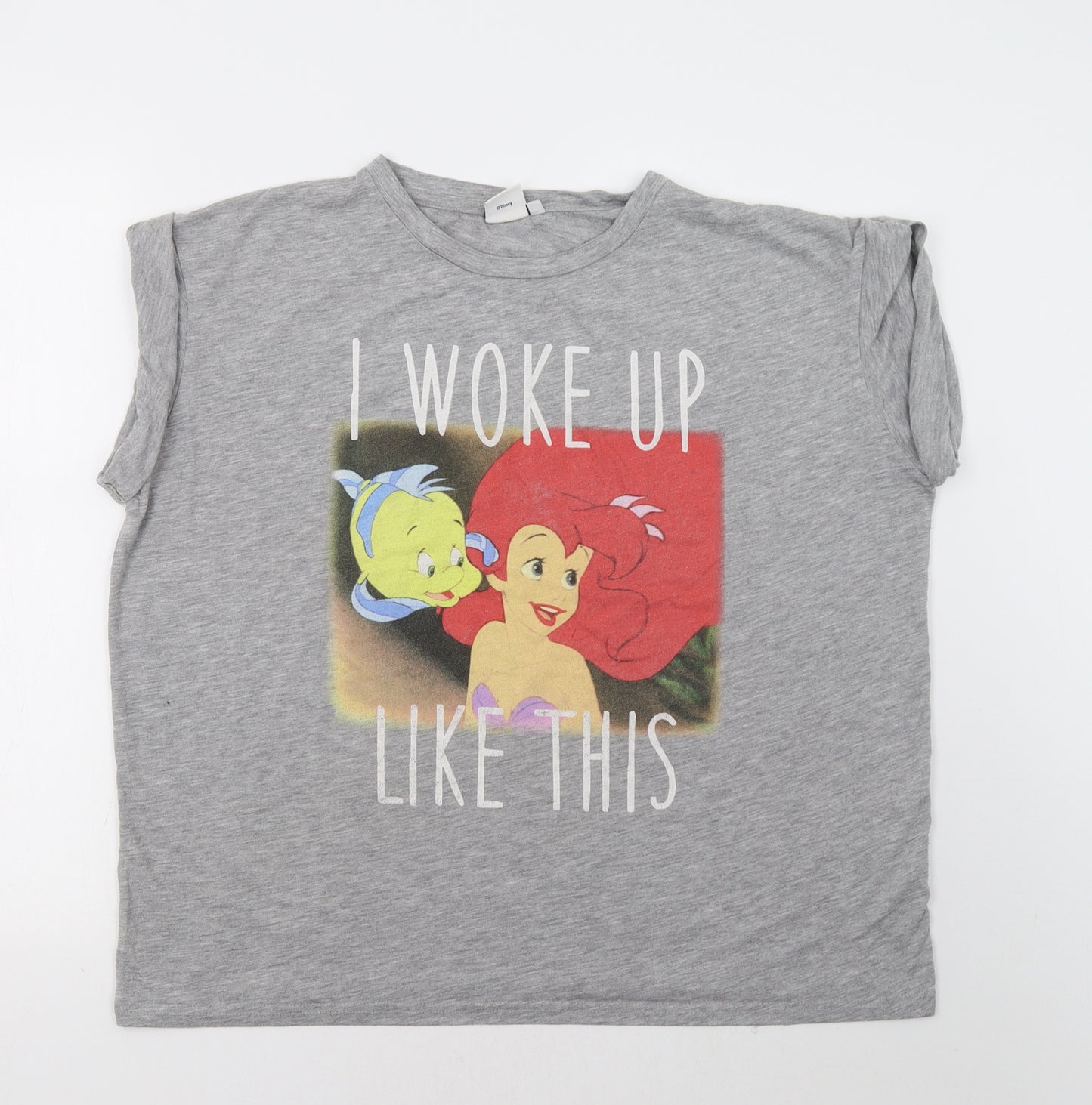 Primark Womens Grey   Basic T-Shirt Size 20  - Little Mermaid