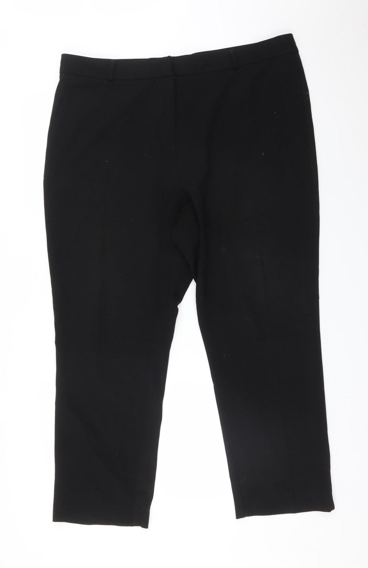 M&S Womens Black   Trousers  Size 18 L28 in