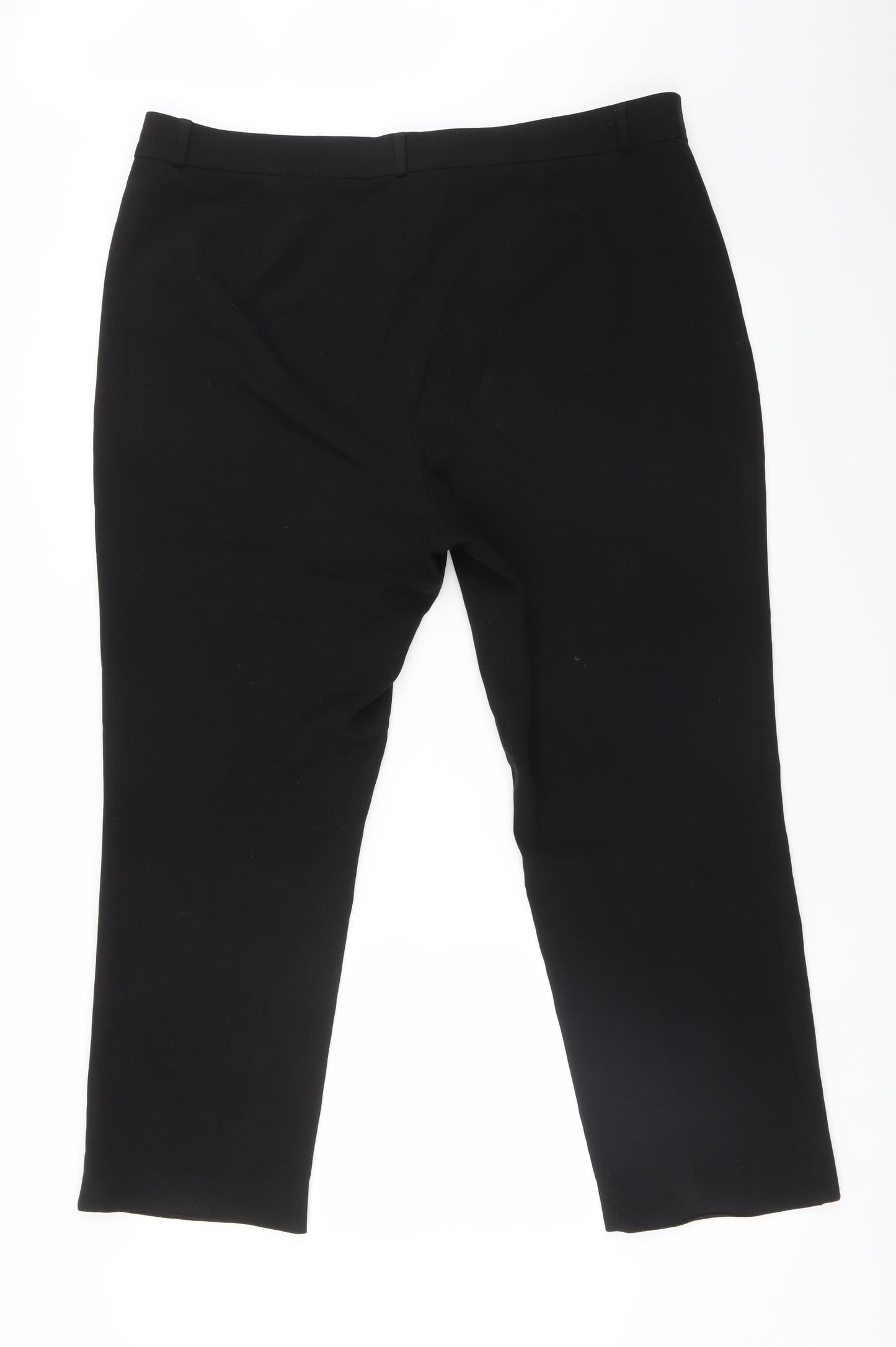 M&S Womens Black   Trousers  Size 18 L28 in