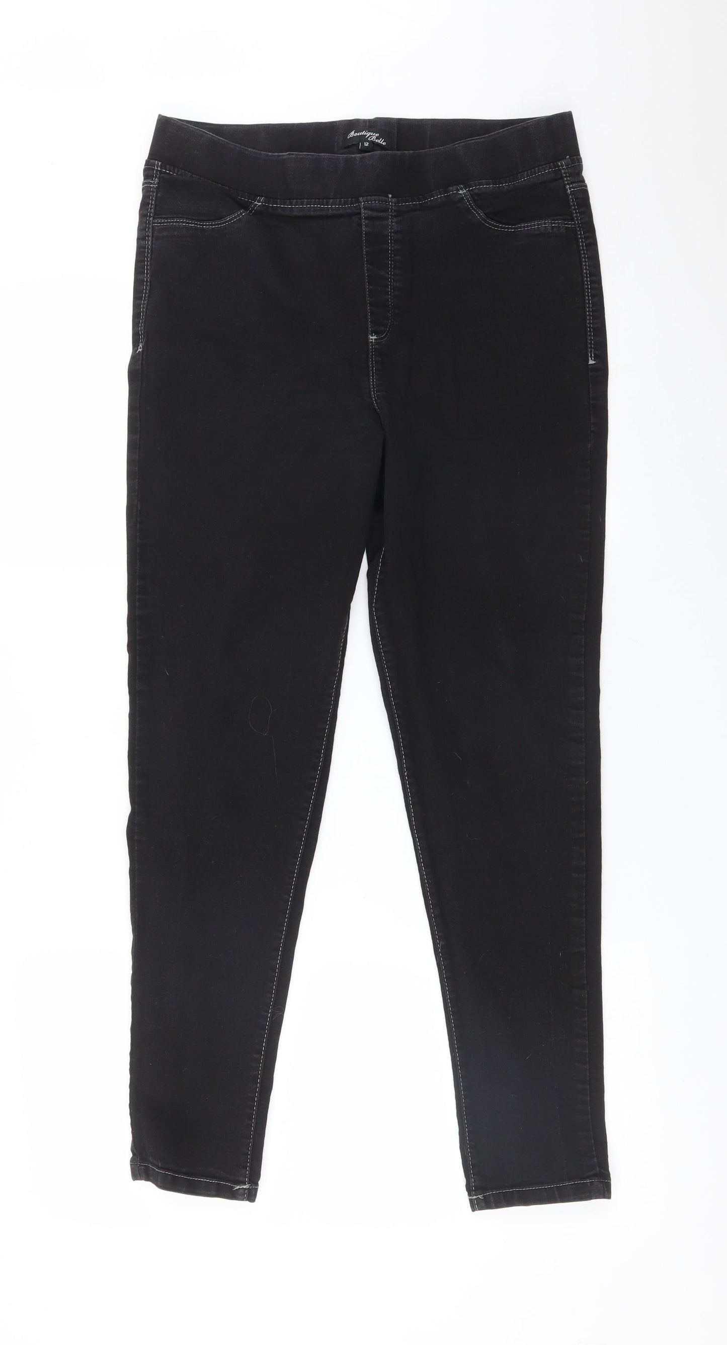 M&Co Womens Black   Skinny Jeans Size 12 L27 in