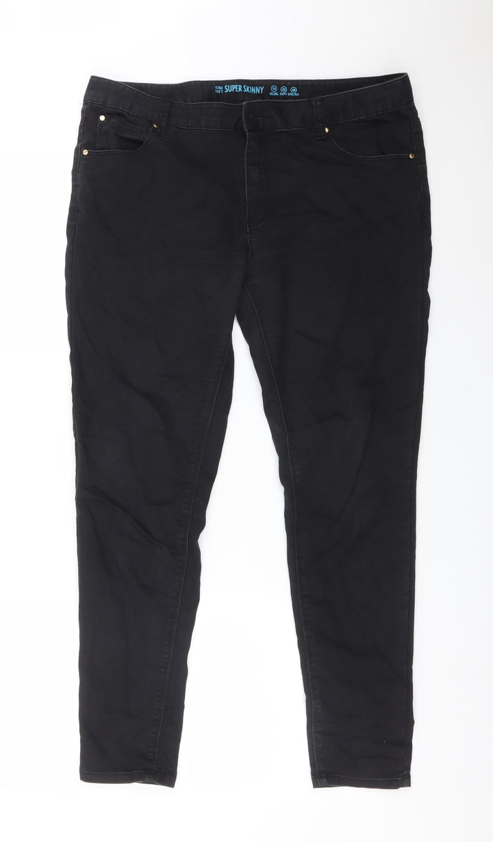 DENIM CO Womens Black Skinny Jeans Size 14 L28 in