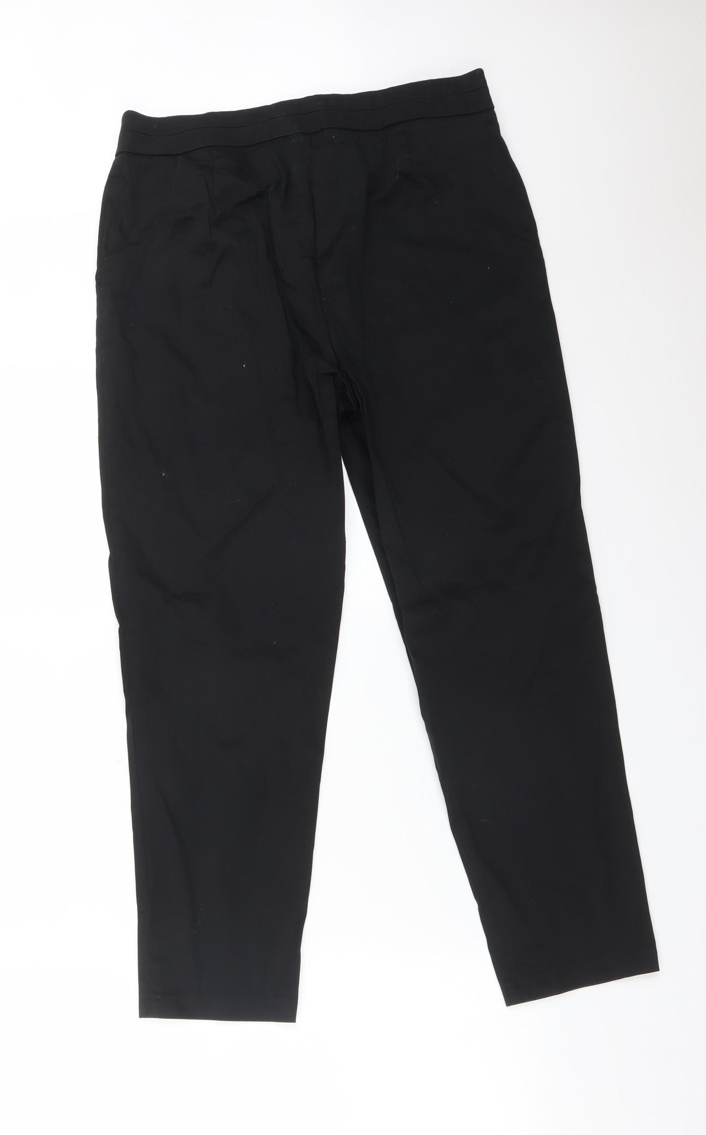 M&S Womens Black   Trousers  Size 12 L25 in