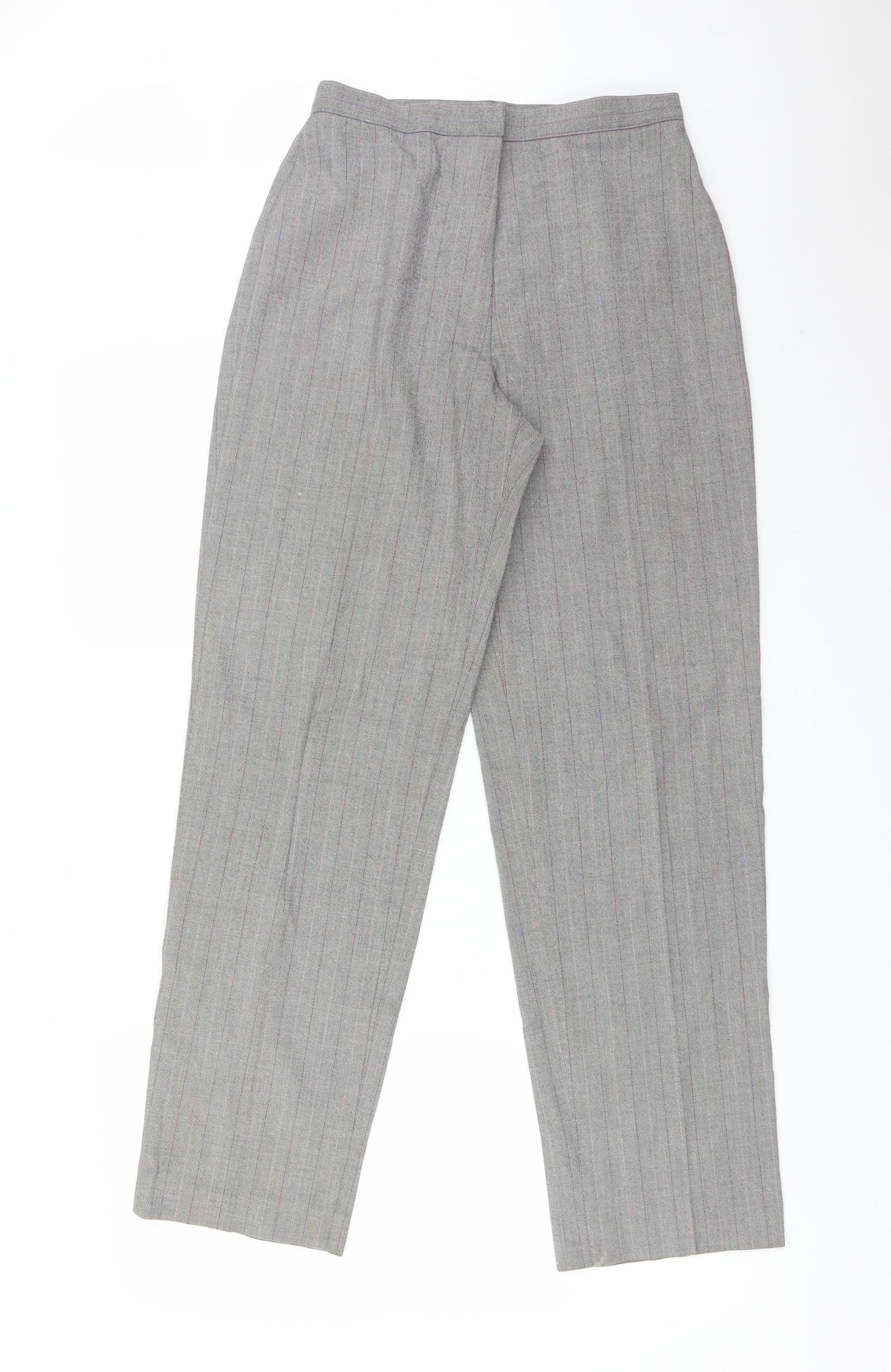 M&S Womens Multicoloured Check  Dress Pants Trousers Size 10 L30 in