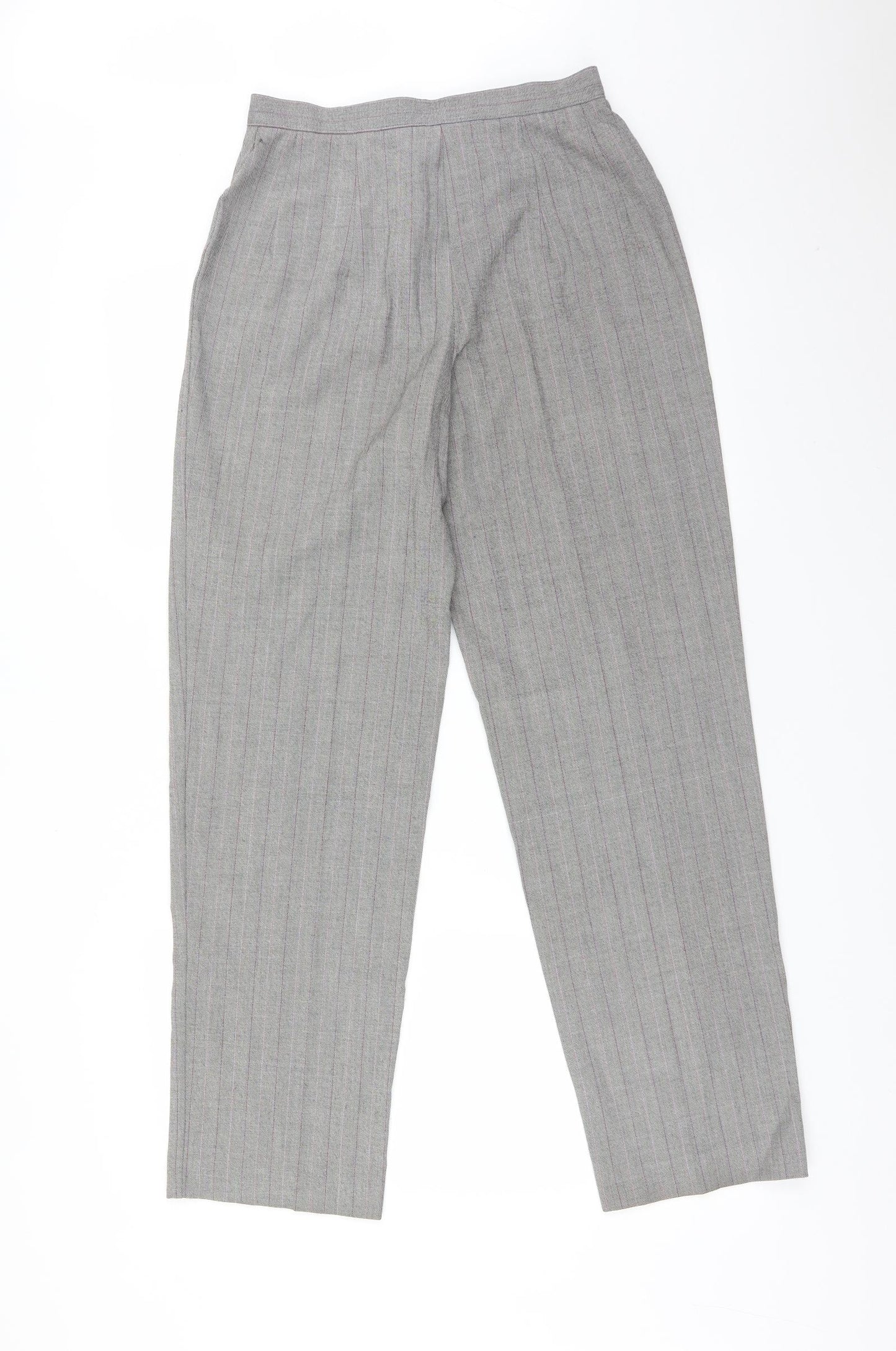 M&S Womens Multicoloured Check  Dress Pants Trousers Size 10 L30 in