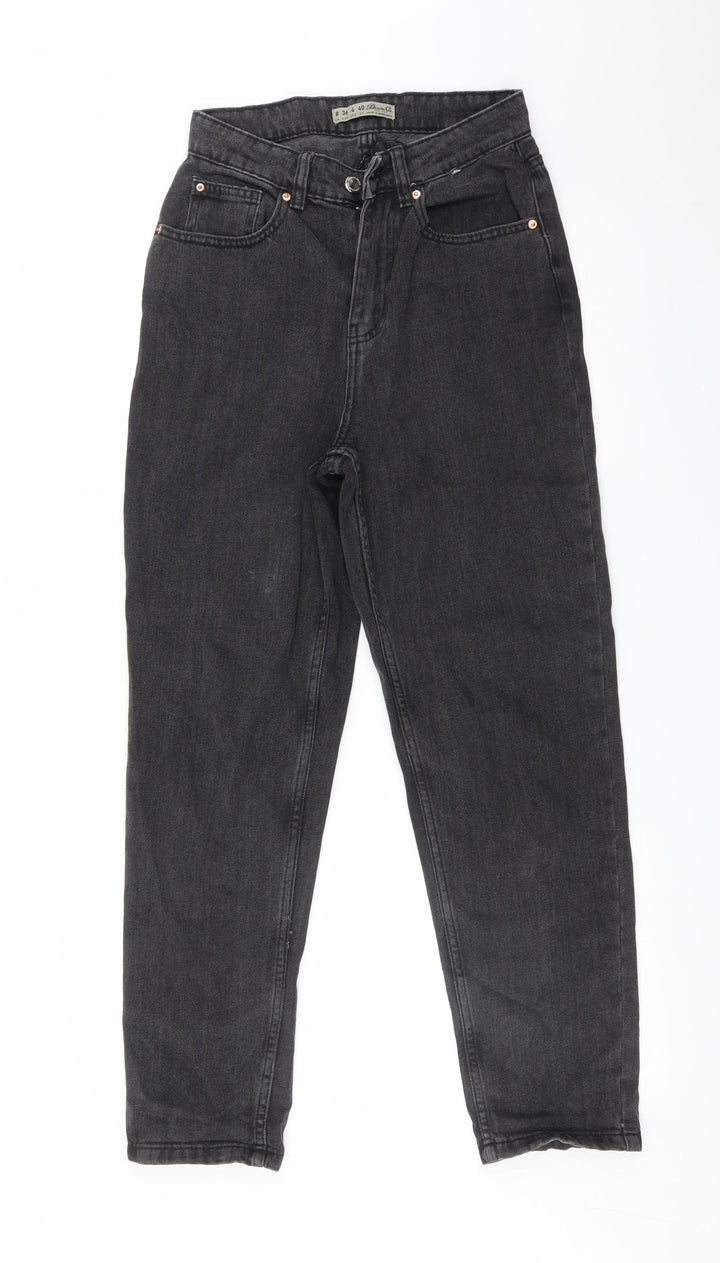 DENIM CO Womens Black Mom Jeans Size 8 L28 in