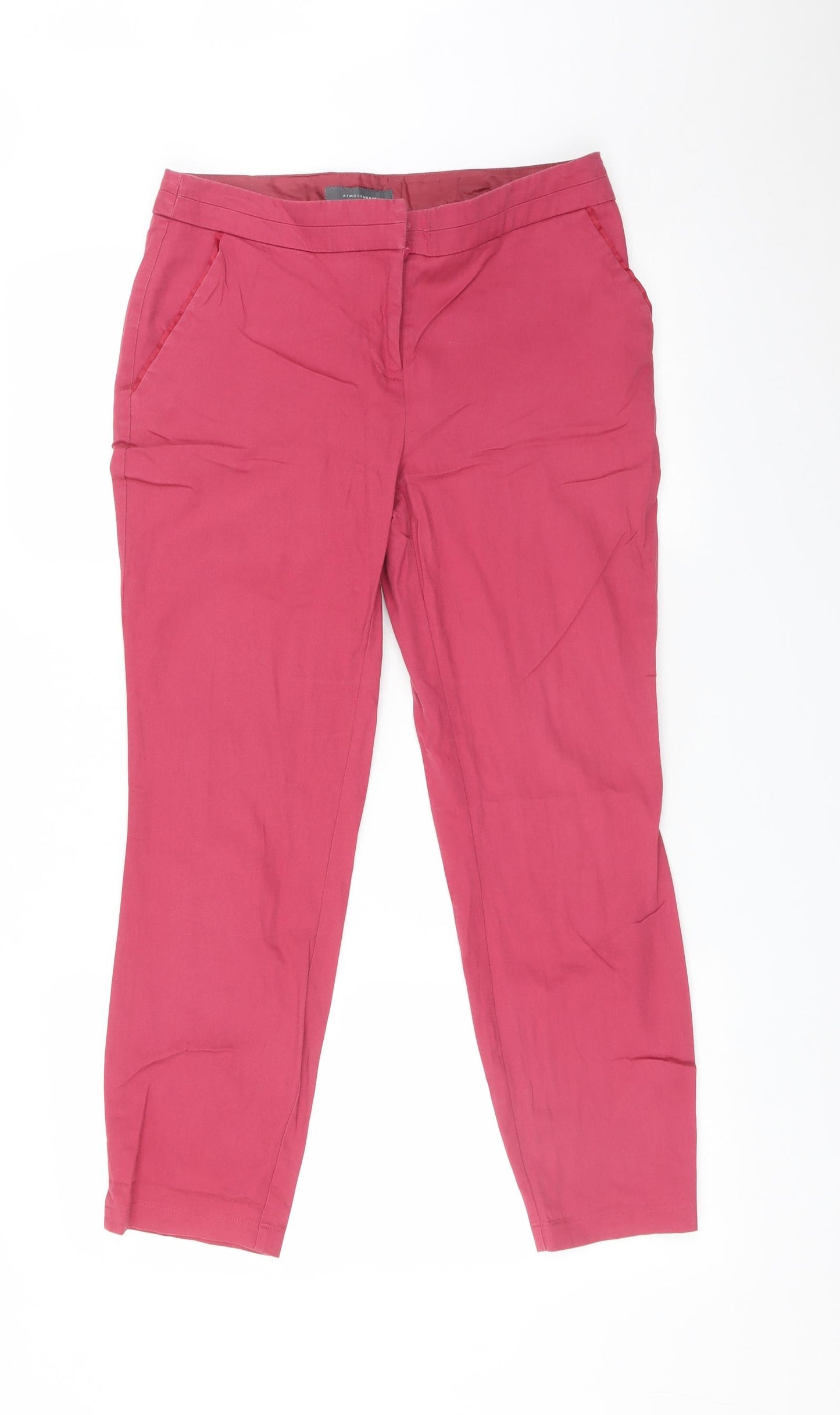 Atmosphere Womens Pink   Chino Trousers Size 10 L25 in