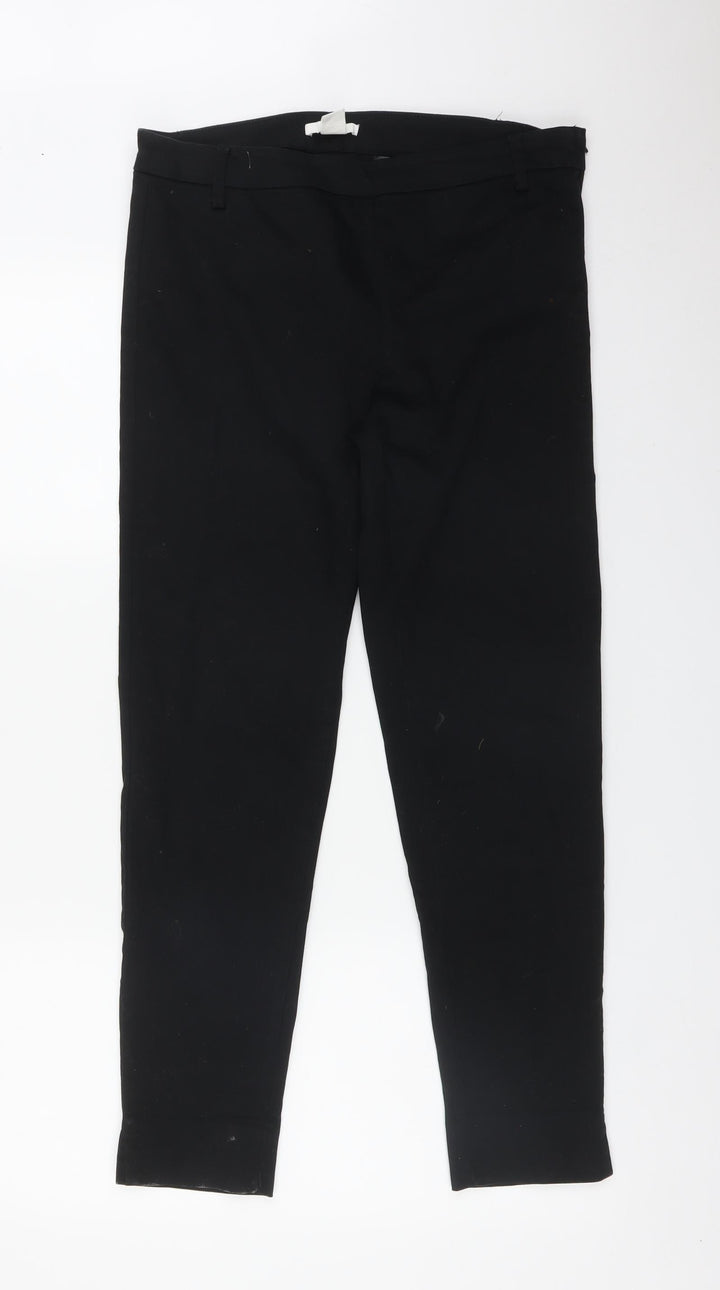 H&M Womens Black Trousers Size 10 L27 in