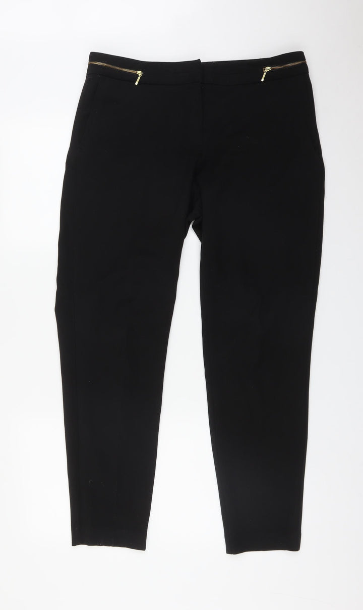 H&M Womens Black   Trousers  Size 12 L30 in