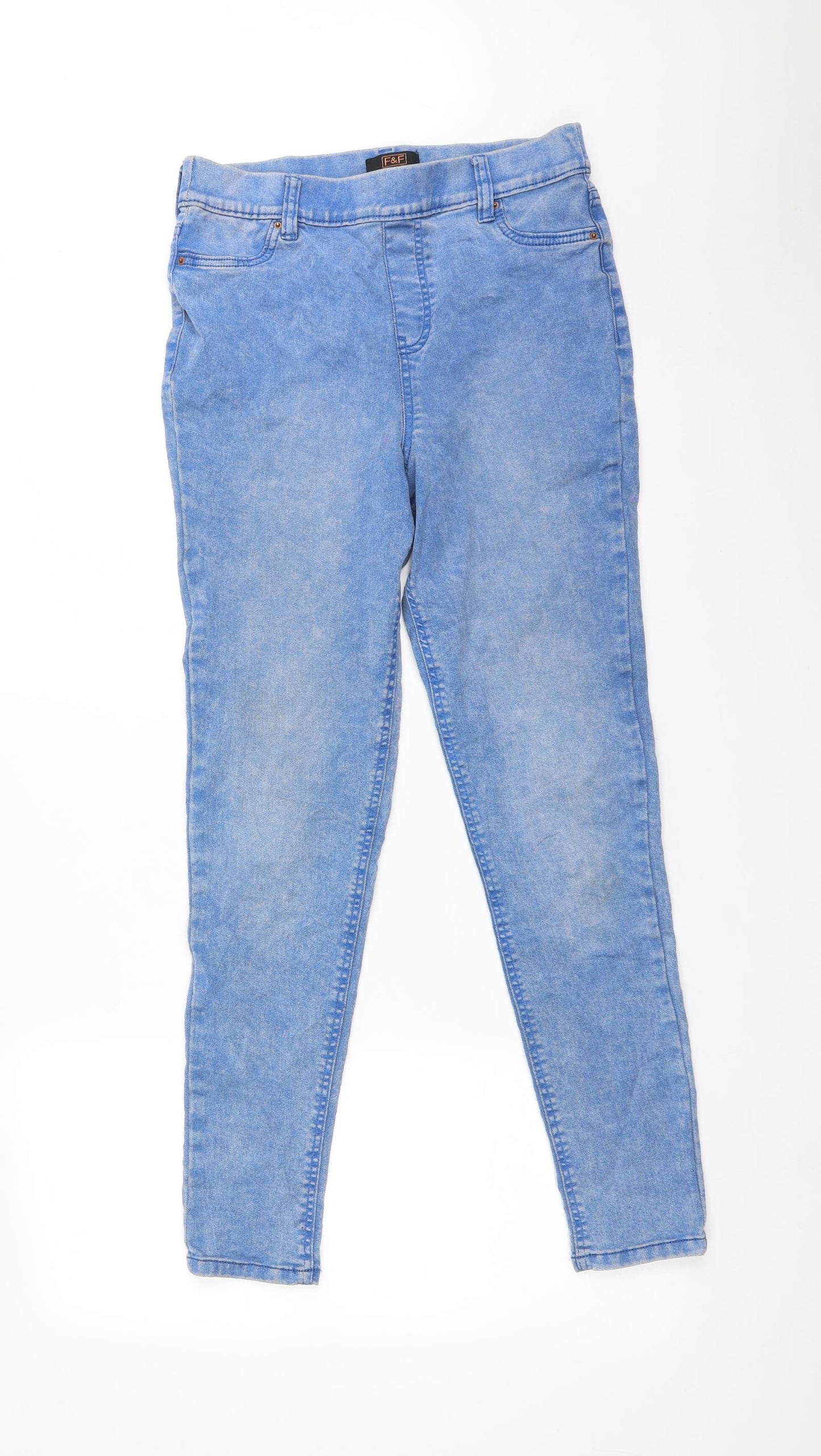 F&F Womens Blue   Jegging Jeans Size 12 L28 in