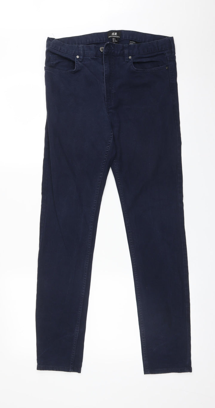 H&M Mens Blue Skinny Jeans Size 31 L30 in