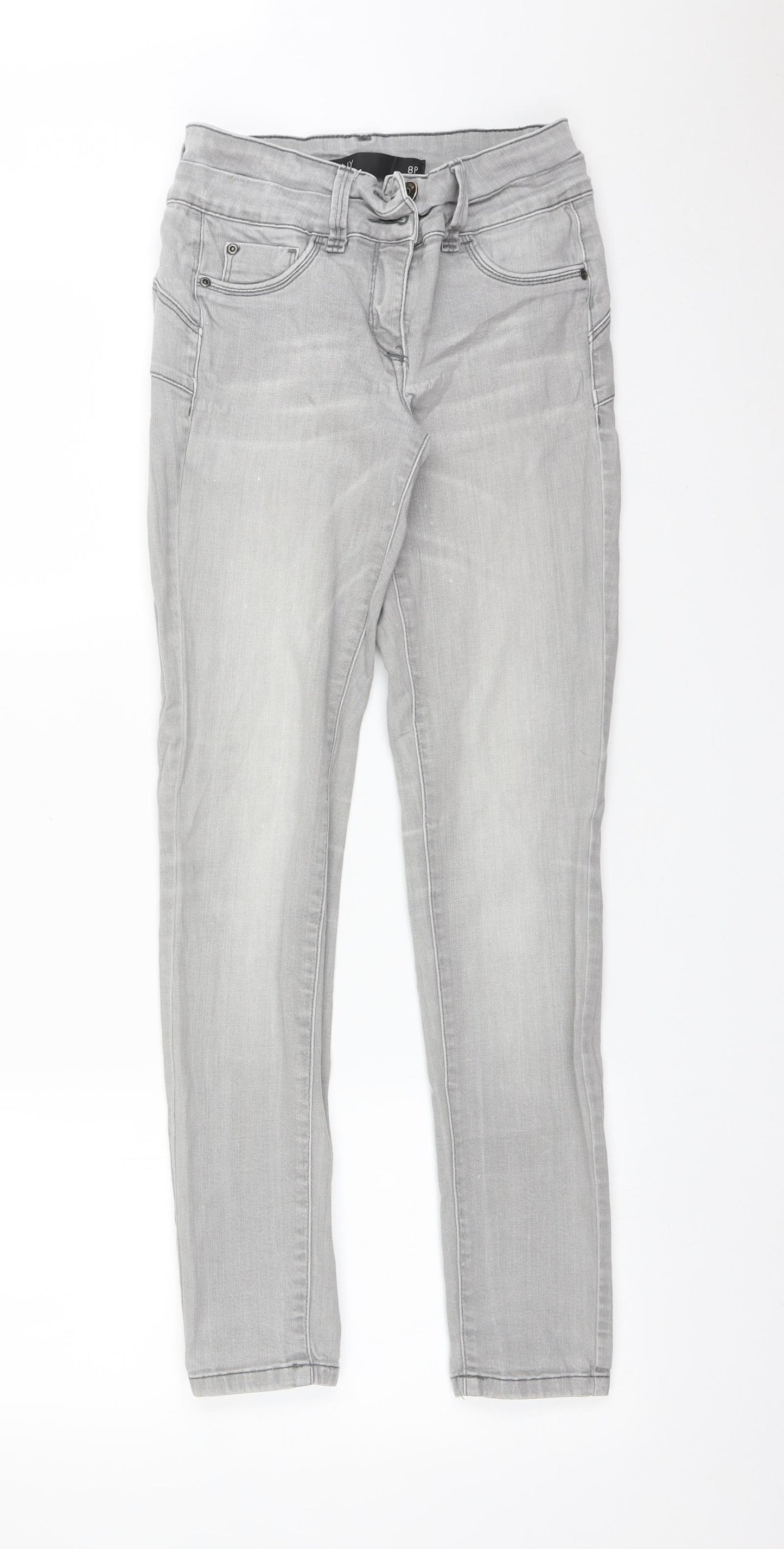 NEXT Womens Grey   Skinny Jeans Size 8 L27 in