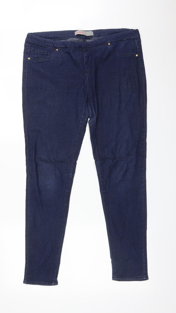 DENIM CO Womens Blue Jegging Jeans Size 14 L28 in