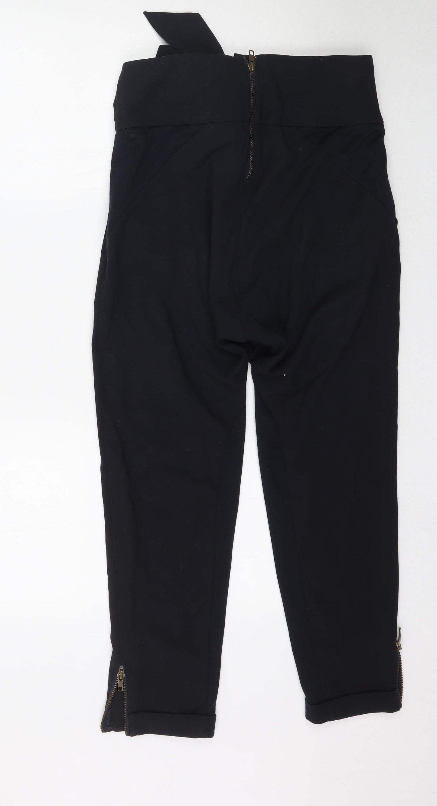Topshop Womens Black   Trousers  Size 10 L26 in - Tie front