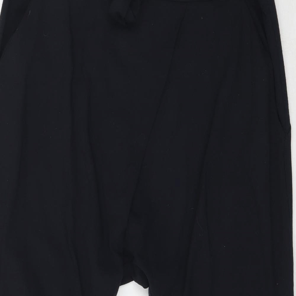 Topshop Womens Black   Trousers  Size 10 L26 in - Tie front