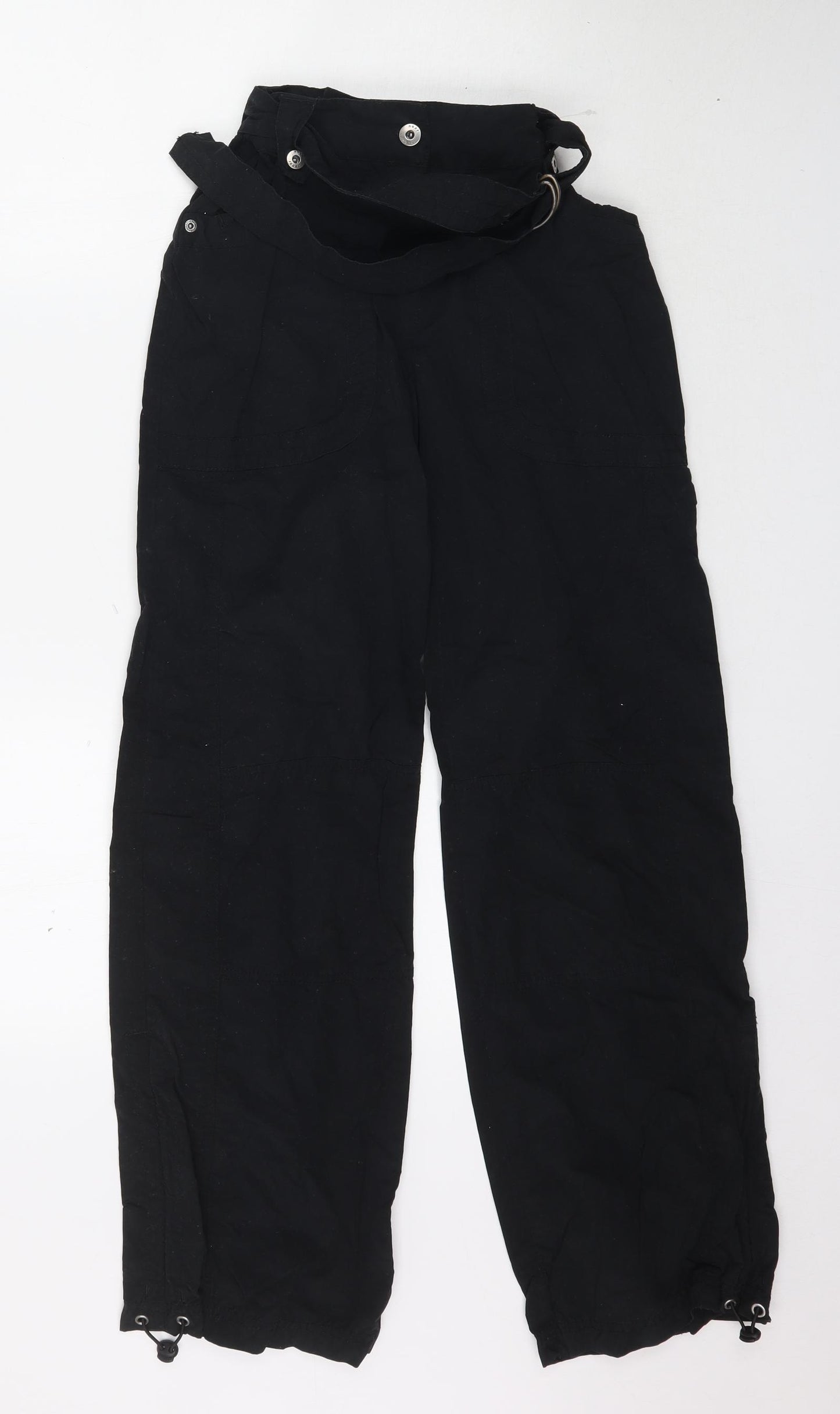 NEXT Womens Black   Cargo Trousers Size 8 L30 in