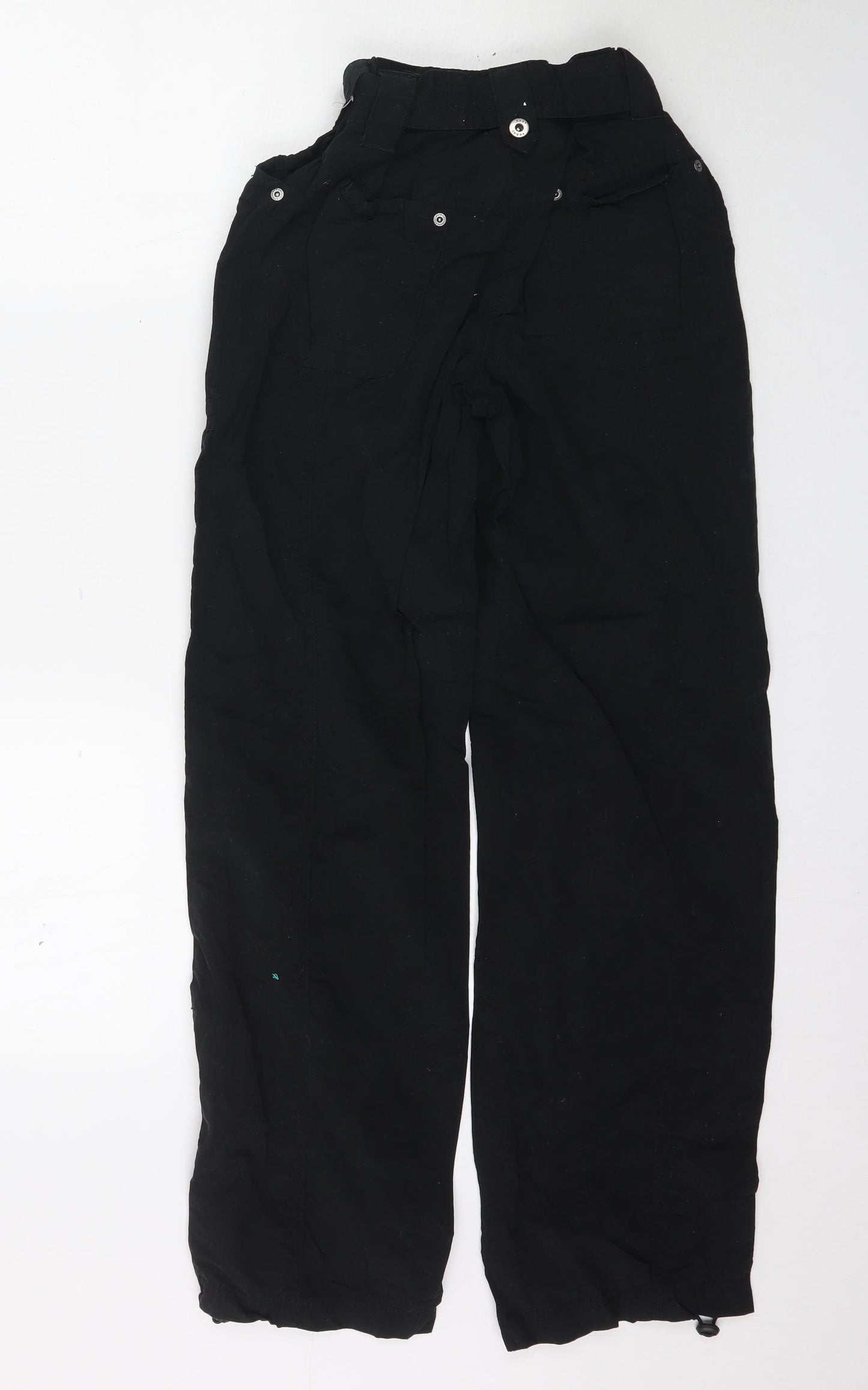 NEXT Womens Black   Cargo Trousers Size 8 L30 in