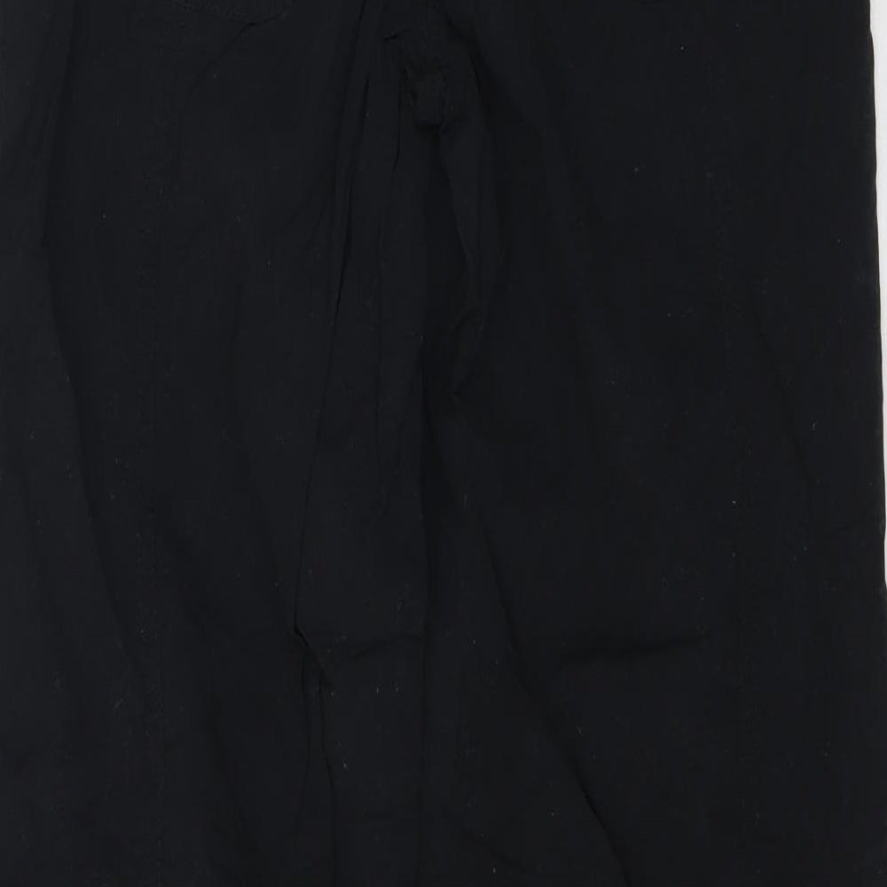 NEXT Womens Black   Cargo Trousers Size 8 L30 in