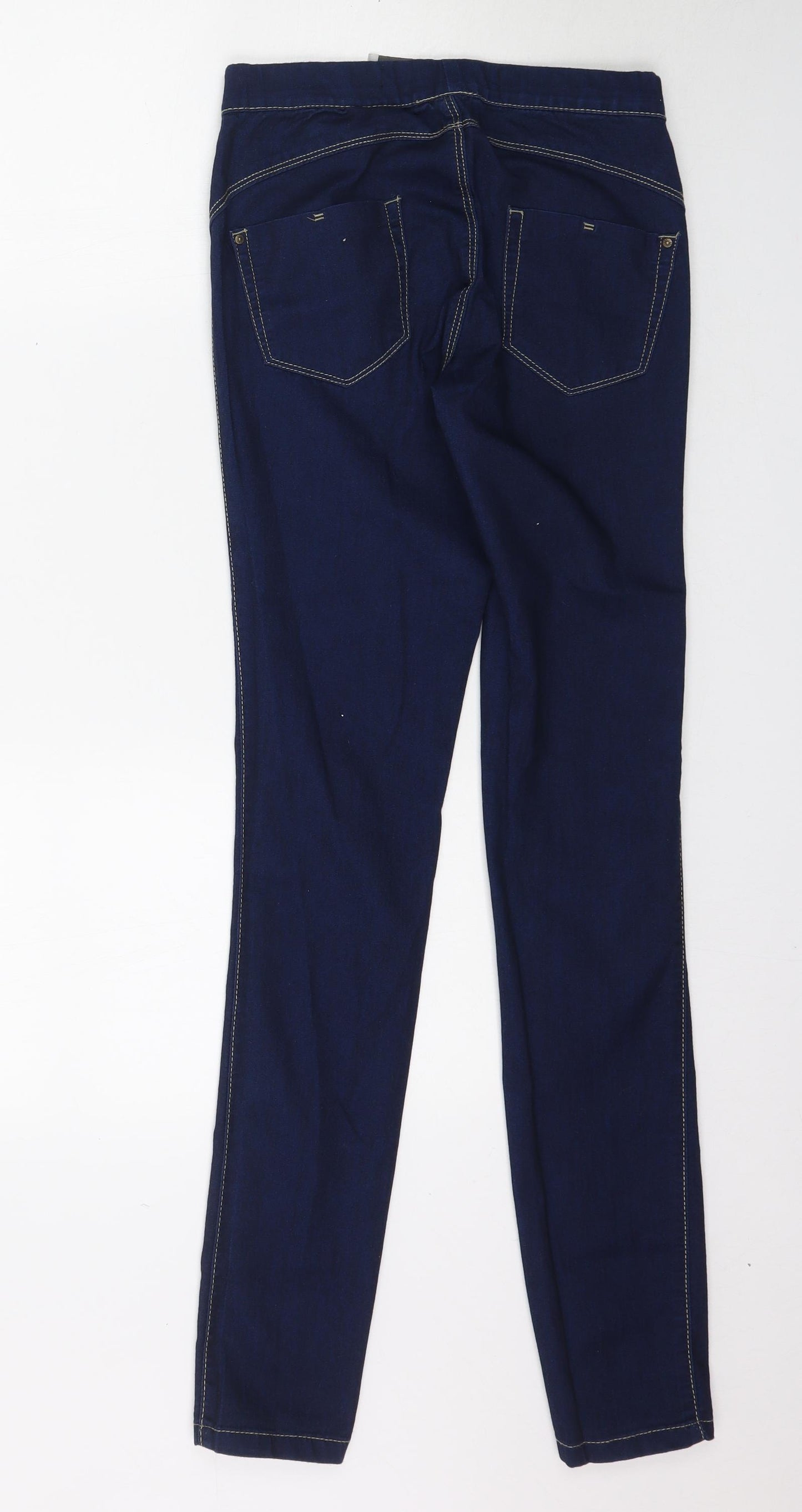 Denim Co. Womens Blue  Denim Jegging Jeans Size 4 L32 in