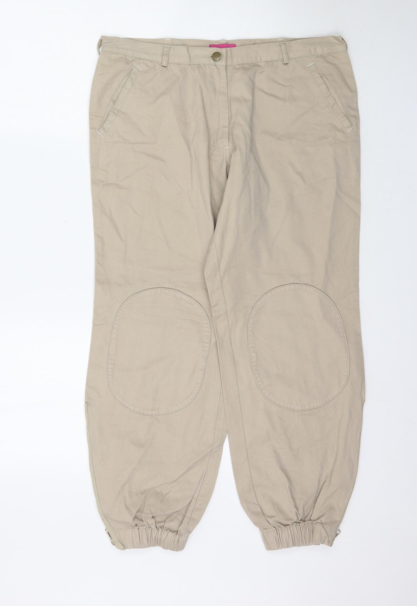 For Women Womens Beige   Trousers  Size 14 L27 in