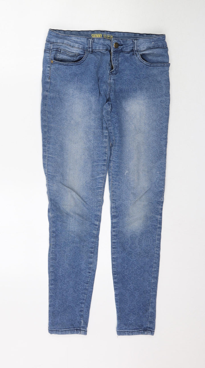 Preworn Womens Blue Denim Skinny Jeans Size 10 L29 in