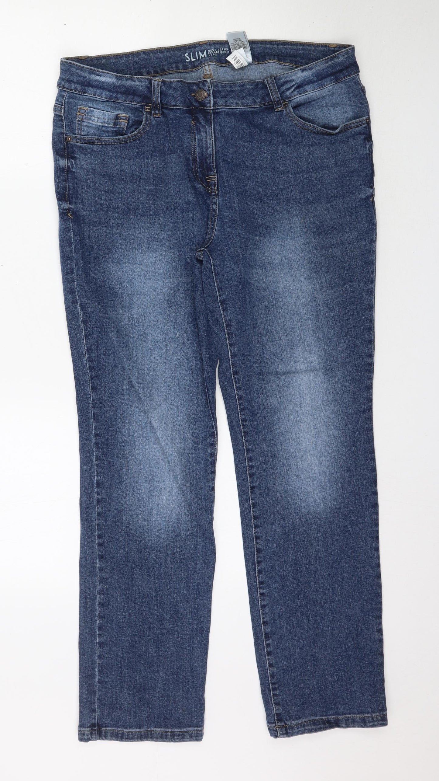 NEXT Womens Blue  Denim Skinny Jeans Size 18 L29 in