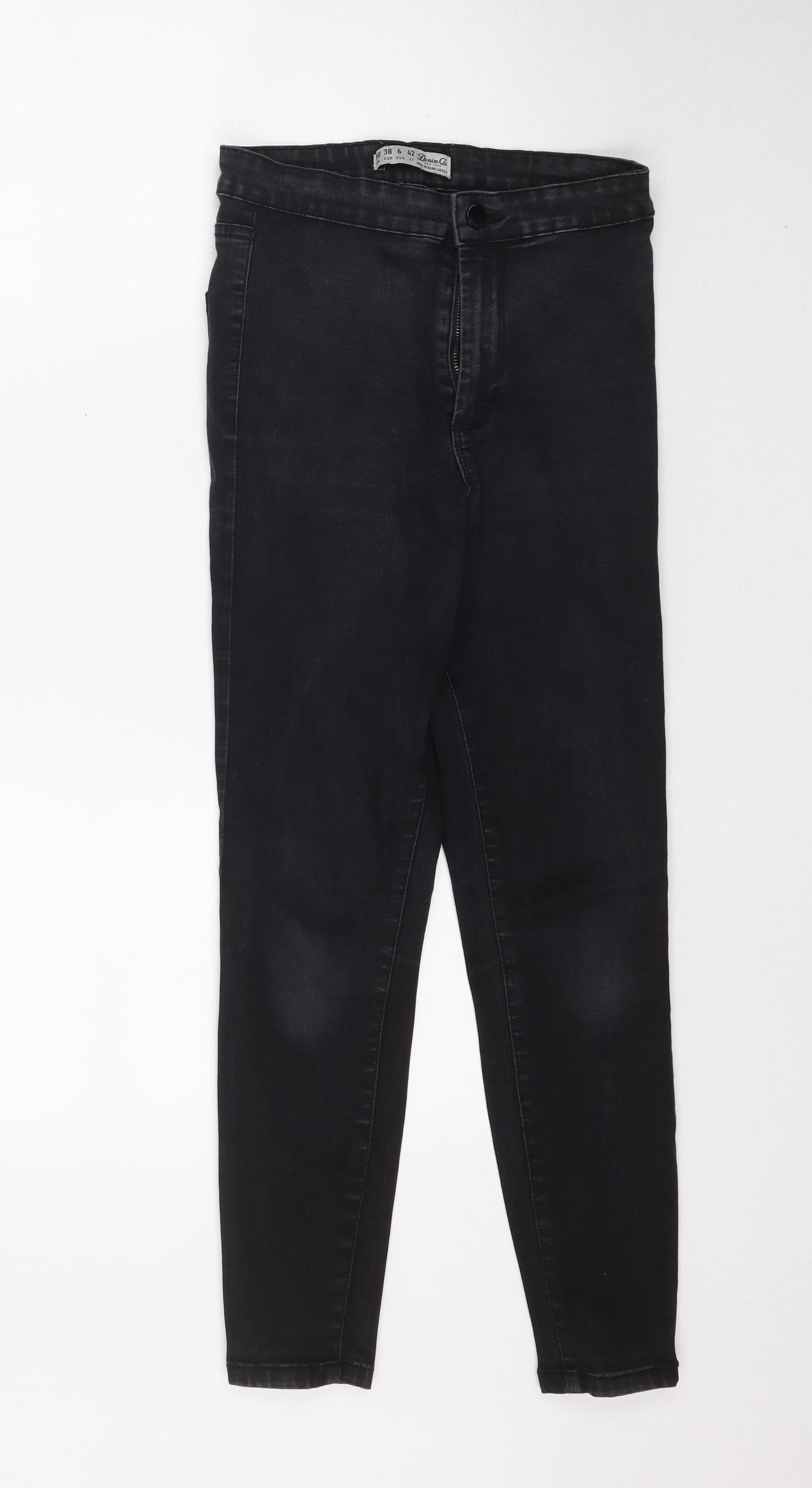 Denim Co. Womens Black  Denim Skinny Jeans Size 10 L25 in