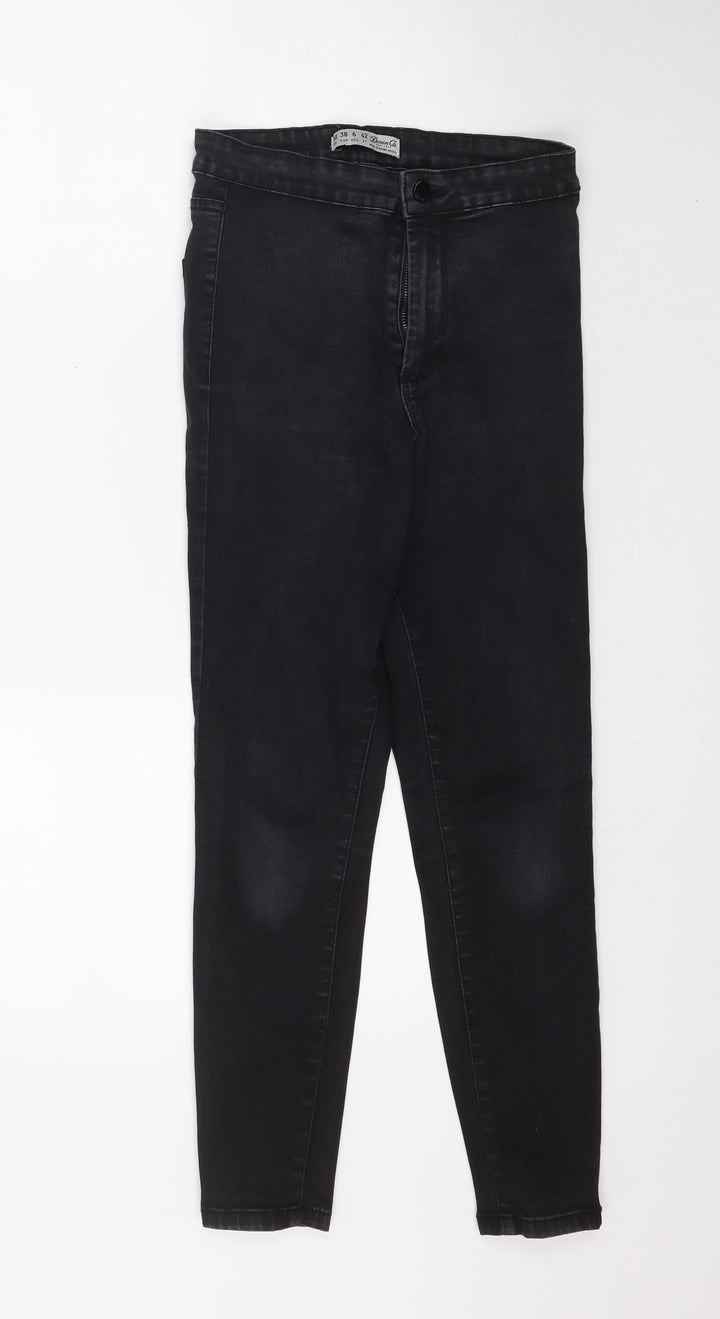 Denim Co. Womens Black  Denim Skinny Jeans Size 10 L25 in