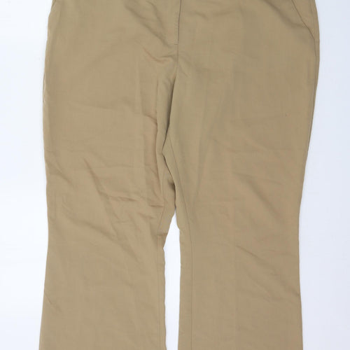 Peacocks Womens Beige   Trousers  Size 18 L30 in