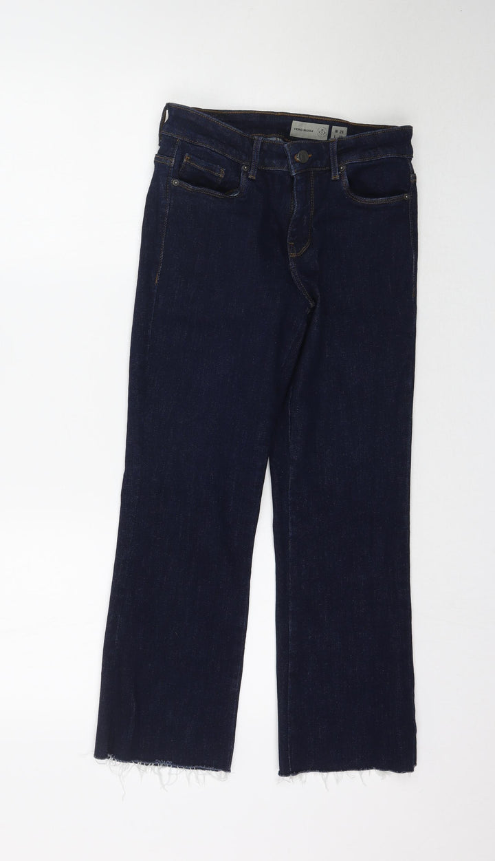 VERO MODA Womens Blue  Denim Flared Jeans Size 26 L25 in - Kick flare
