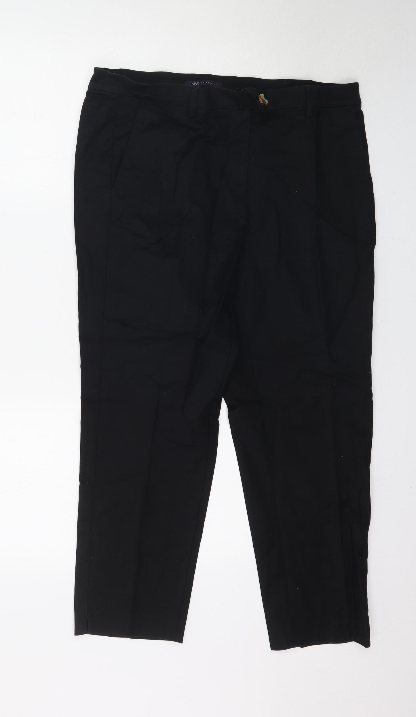 Marks and Spencer Womens Black   Trousers  Size 16 L26 in