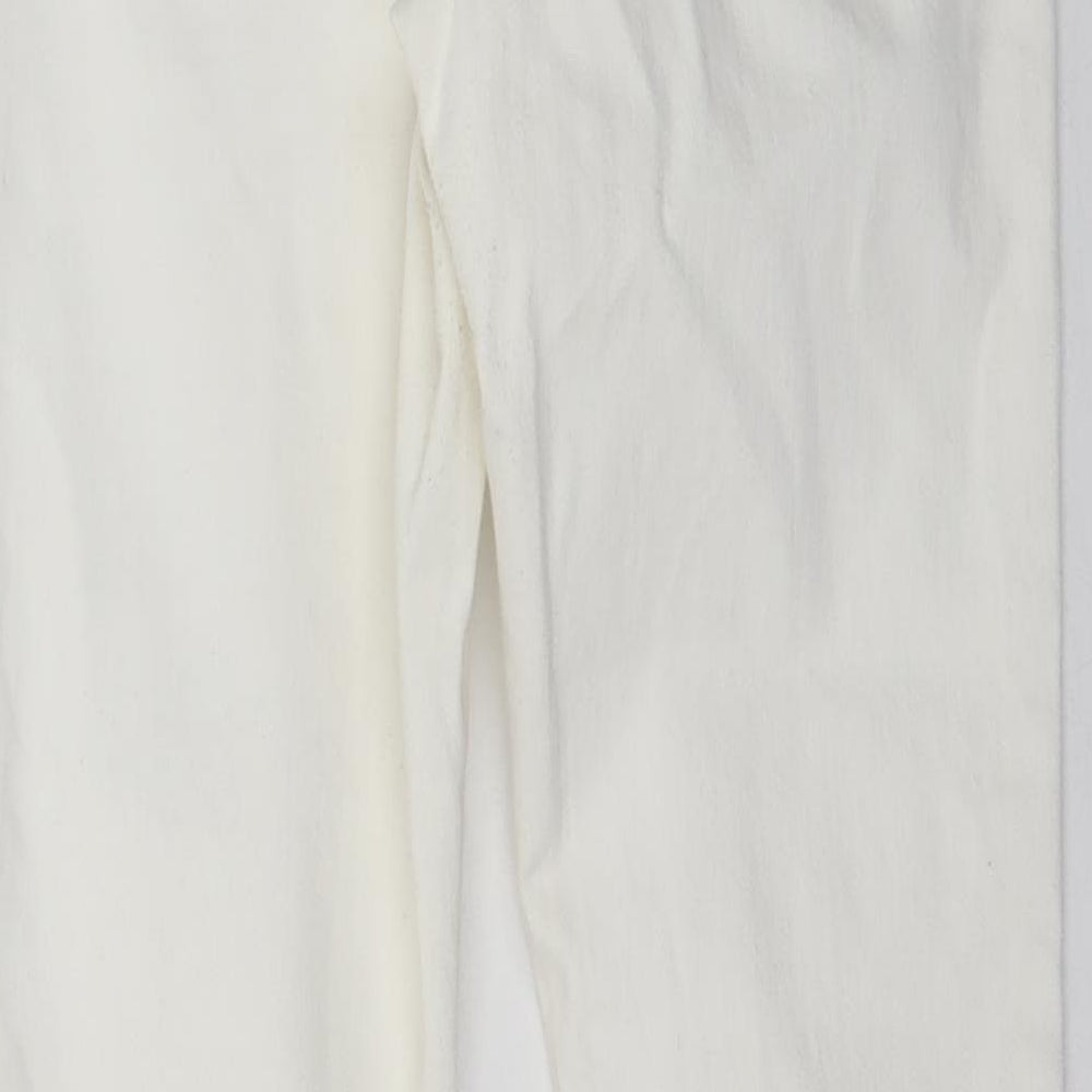 Miss Selfridge Womens Ivory  Denim Skinny Jeans Size 10 L29 in
