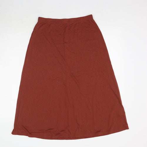 Preworn Womens Orange   A-Line Skirt Size M