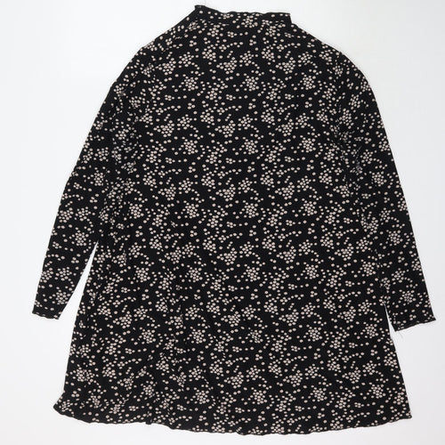 New Look Womens Black Floral  A-Line  Size 16