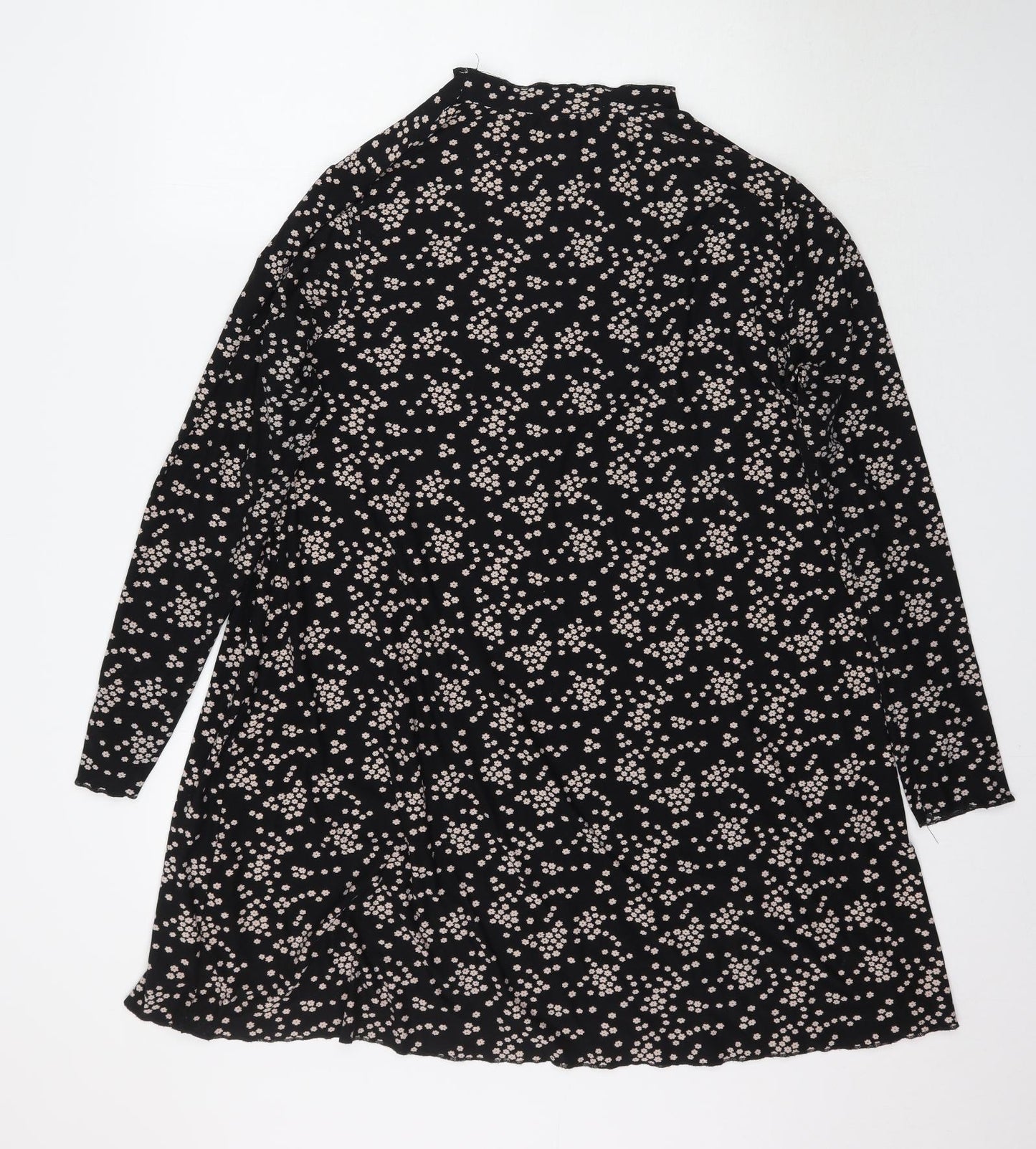 New Look Womens Black Floral  A-Line  Size 16