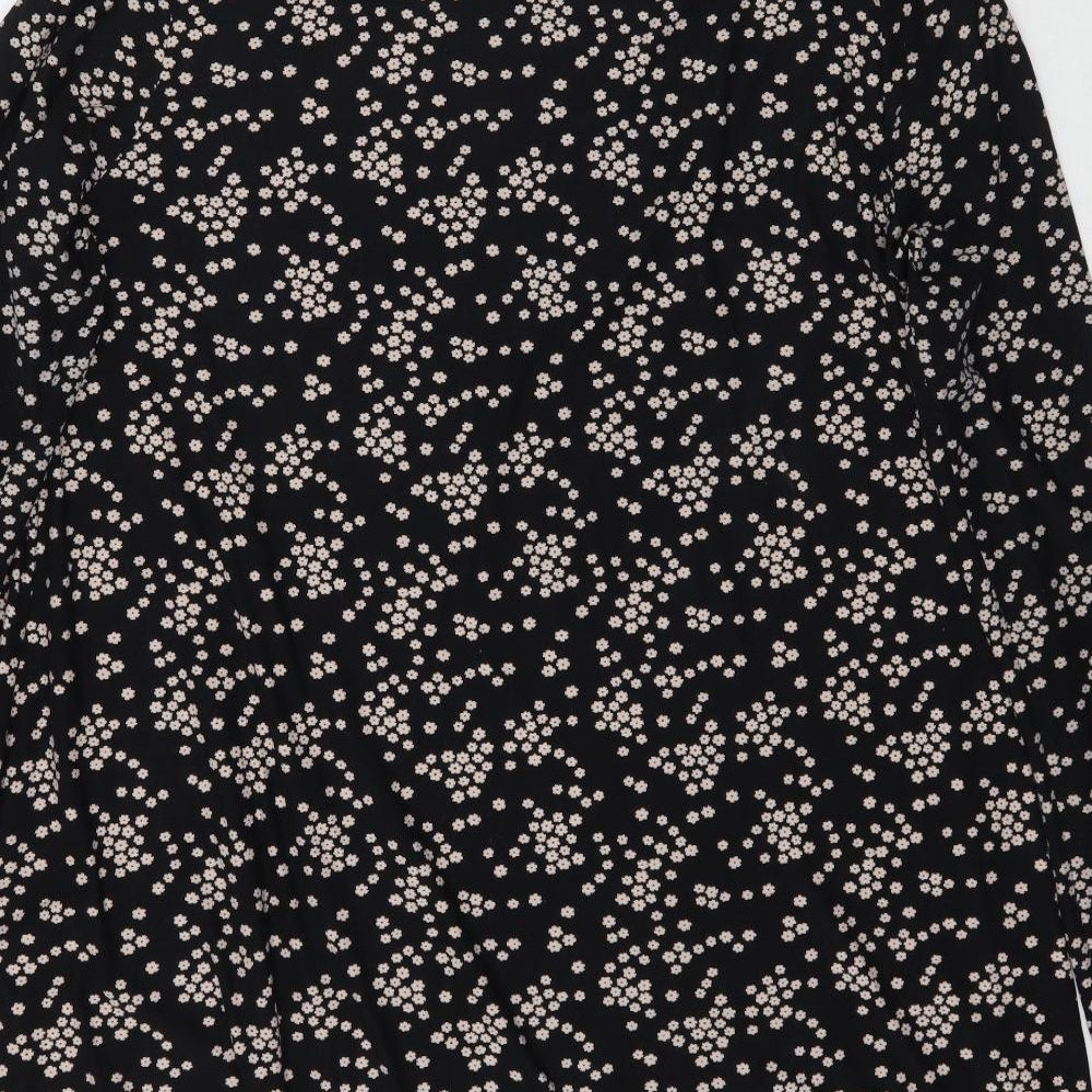 New Look Womens Black Floral  A-Line  Size 16
