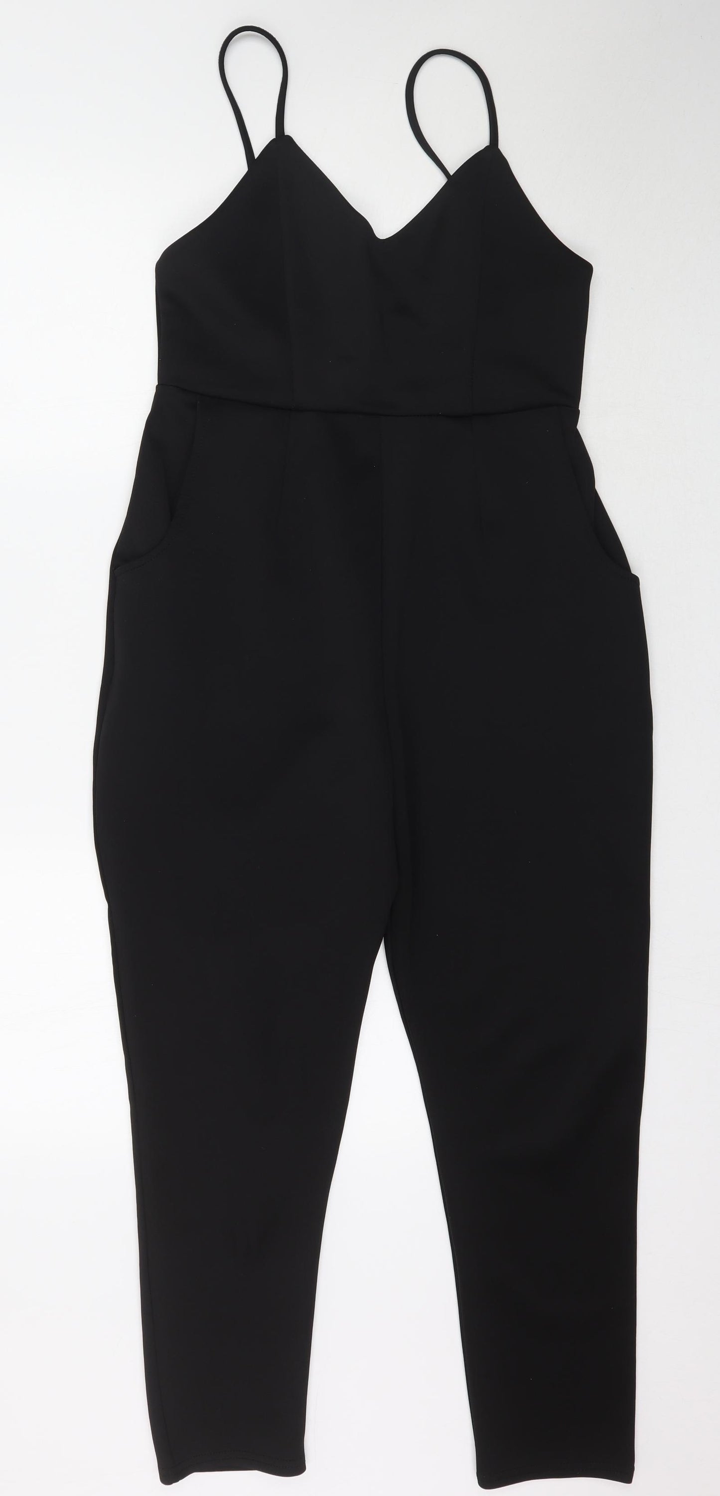 Boohoo Womens Black   Jumpsuit One-Piece Size 12 L26 in