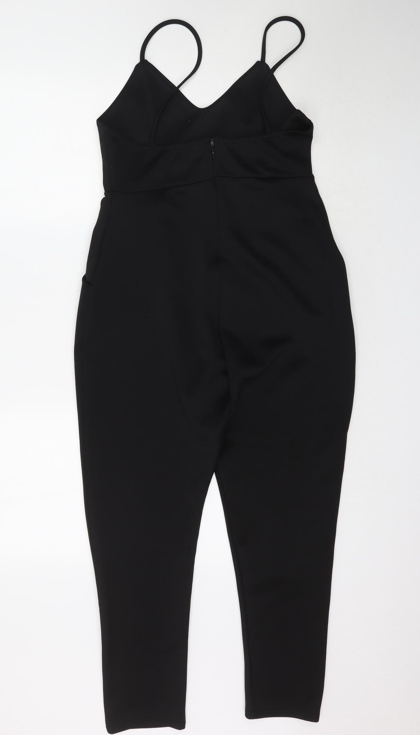 Boohoo Womens Black   Jumpsuit One-Piece Size 12 L26 in