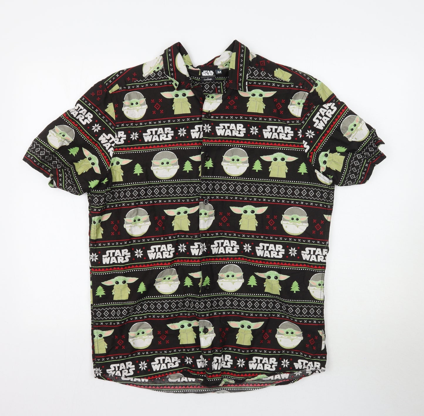George Mens Multicoloured Fair Isle   Button-Up Size M  - Star Wars The Mandalorian