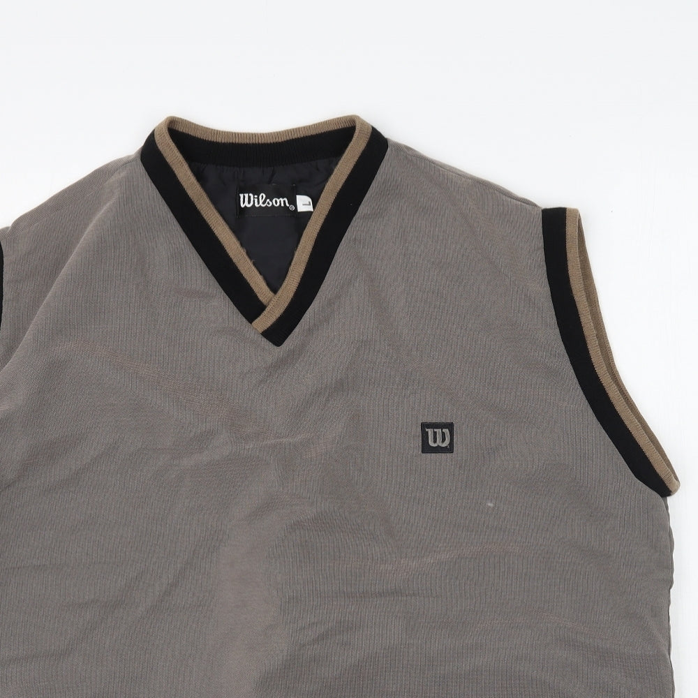Wilson Mens Beige   Vest Sweatshirt Size L