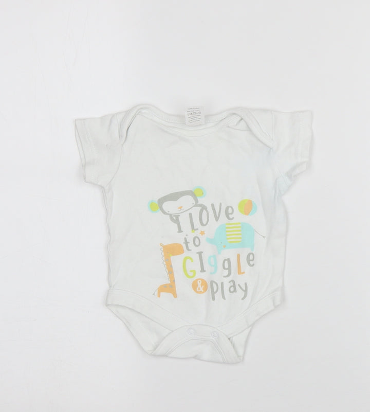 B&M Baby White Leotard One-Piece Size 0-3 Months
