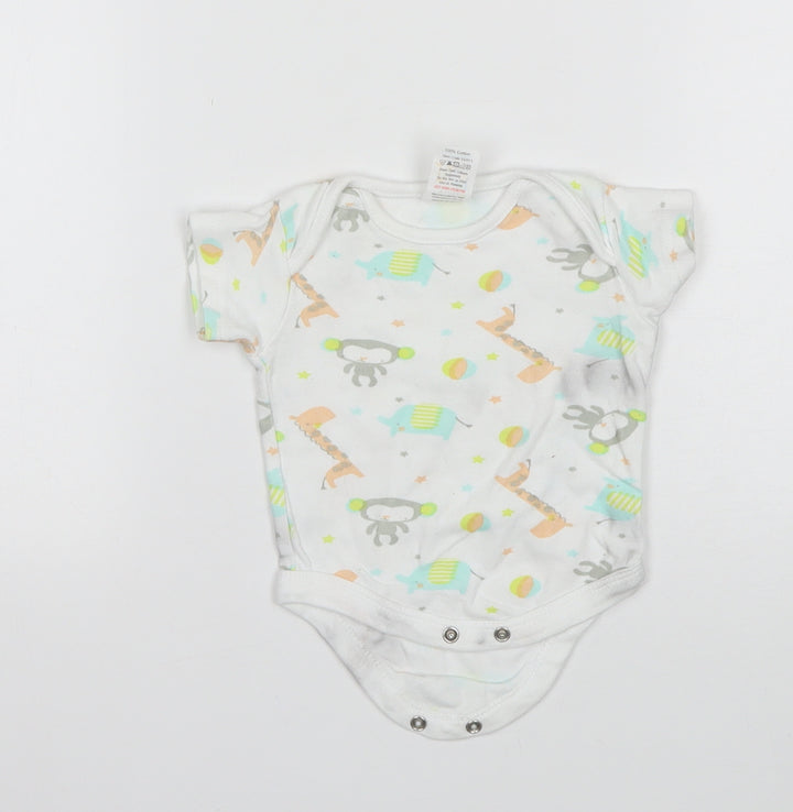 B&M Baby Multicoloured Animal Print Leotard One-Piece Size 0-3 Months