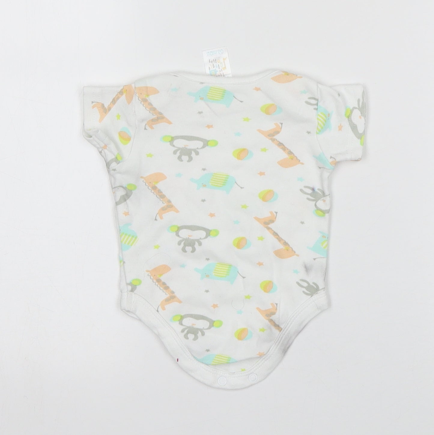 B&M Baby Multicoloured Animal Print  Leotard One-Piece Size 0-3 Months