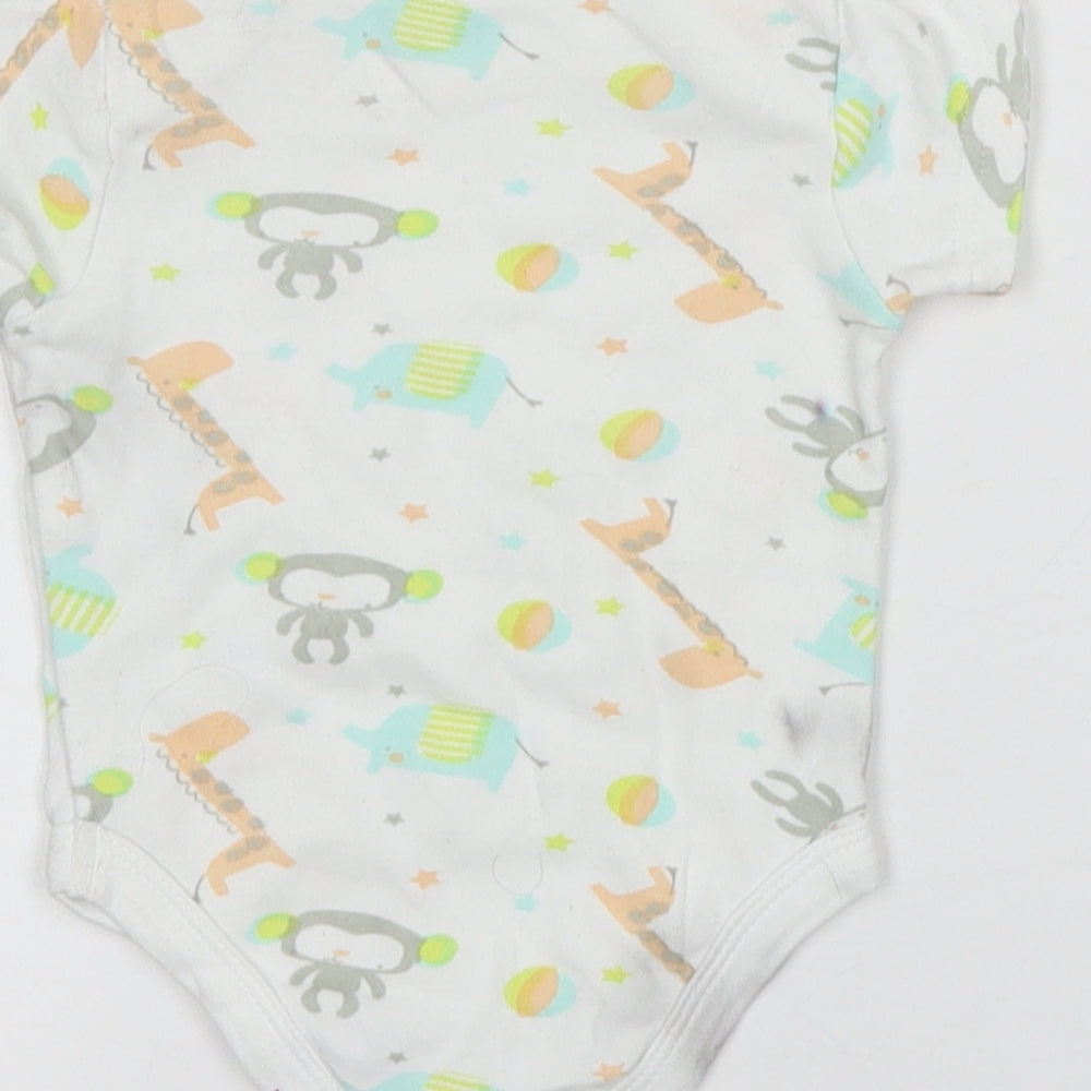 B&M Baby Multicoloured Animal Print  Leotard One-Piece Size 0-3 Months