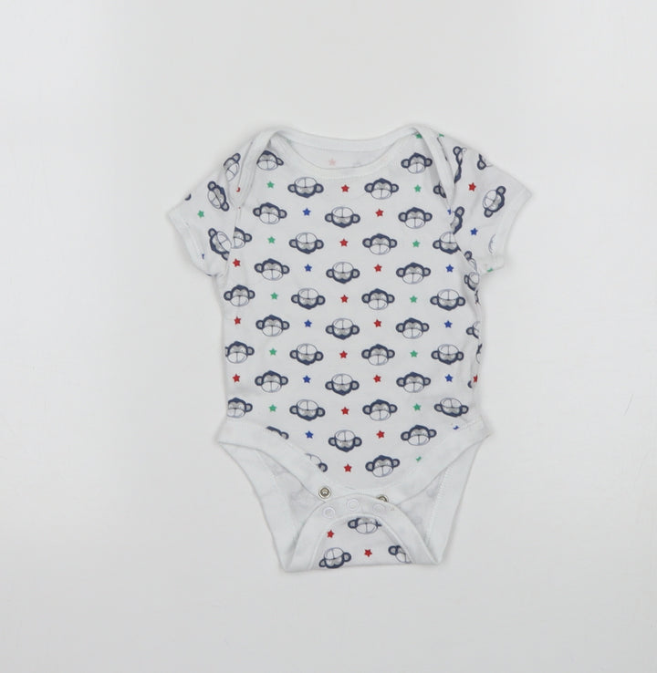 Primark Boys Multicoloured Animal Print Leotard One-Piece Size 0-3 Months - Monkey