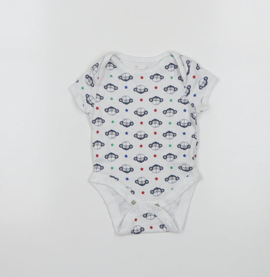 Primark Boys Multicoloured Animal Print  Leotard One-Piece Size 0-3 Months  - Monkey