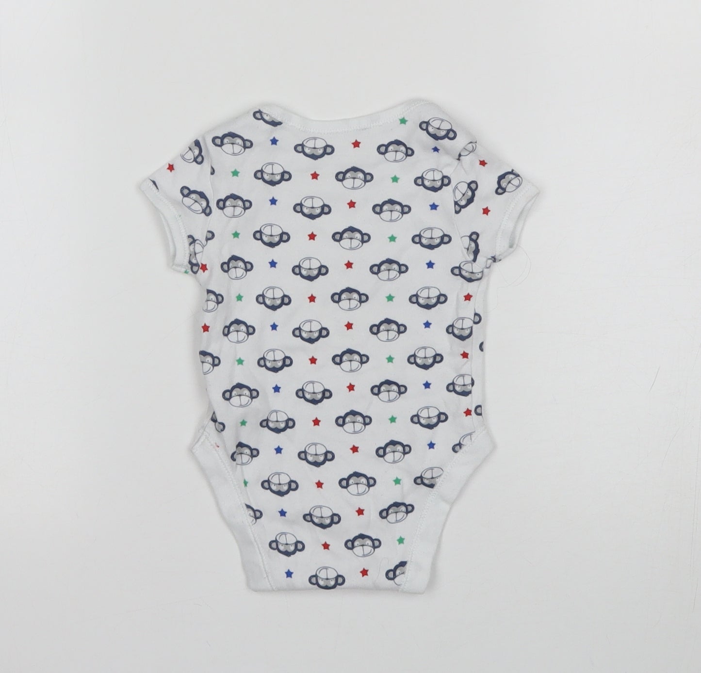 Primark Boys Multicoloured Animal Print  Leotard One-Piece Size 0-3 Months  - Monkey