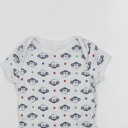 Primark Boys Multicoloured Animal Print  Leotard One-Piece Size 0-3 Months  - Monkey