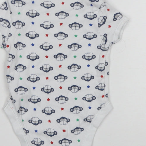 Primark Boys Multicoloured Animal Print  Leotard One-Piece Size 0-3 Months  - Monkey